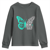 I Wear Teal For Sexual Assault Awareness Youth Sweatshirt