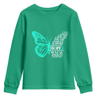 I Wear Teal For Sexual Assault Awareness Youth Sweatshirt