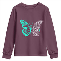 I Wear Teal For Sexual Assault Awareness Youth Sweatshirt