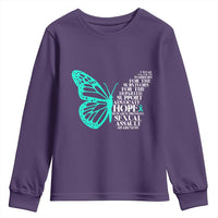 I Wear Teal For Sexual Assault Awareness Youth Sweatshirt