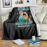 Sexual Assault Awareness Throw Blanket Be Strong And Speak Out Against Sexual Violence