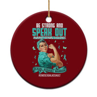 Sexual Assault Awareness Ceramic Ornament Be Strong And Speak Out Against Sexual Violence