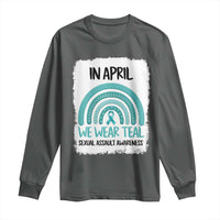 Sexual Assault Awareness Long Sleeve Shirt In April We Wear Teal Ribbon