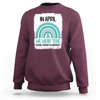 Sexual Assault Awareness Sweatshirt In April We Wear Teal Ribbon