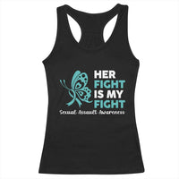 Sexual Assault Awareness Racerback Tank Top Her Fight is My Fight