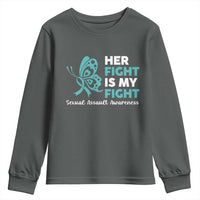 Sexual Assault Awareness Youth Sweatshirt Her Fight is My Fight