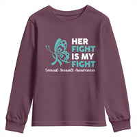Sexual Assault Awareness Youth Sweatshirt Her Fight is My Fight