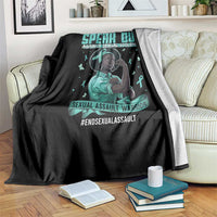 Sexual Assault Awareness Throw Blanket Support African Women Stop Sexual Abuse Awareness