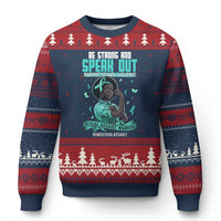 Sexual Assault Awareness Ugly Christmas Sweater Support African Women Stop Sexual Abuse Awareness
