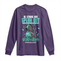 Sexual Assault Awareness Long Sleeve Shirt Support African Women Stop Sexual Abuse Awareness