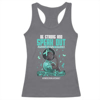 Sexual Assault Awareness Racerback Tank Top Support African Women Stop Sexual Abuse Awareness