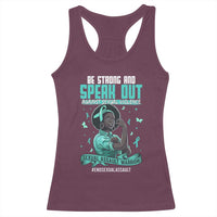 Sexual Assault Awareness Racerback Tank Top Support African Women Stop Sexual Abuse Awareness