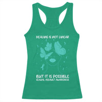 Sexual Assault Awareness Racerback Tank Top Healing Is Not Linear But It Is Possible