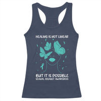 Sexual Assault Awareness Racerback Tank Top Healing Is Not Linear But It Is Possible