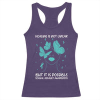 Sexual Assault Awareness Racerback Tank Top Healing Is Not Linear But It Is Possible