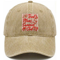 Tired Moms Summer Club Washed Cotton Baseball Cap Funny Mom Life Beach Vacation