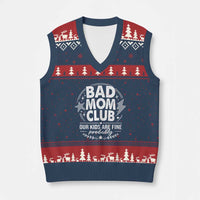 Bad Moms Club V-Neck Knit Sweater Vest Our Kids Are Fine Funny Mom Mother’s Day Gift