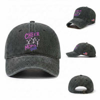 Cheer Moms Club Washed Cotton Baseball Cap Cheerleader Mom Mother’s Day Gift