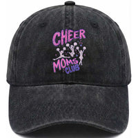 Cheer Moms Club Washed Cotton Baseball Cap Cheerleader Mom Mother’s Day Gift