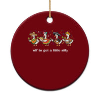 Funny Silly Goose Cinco De Mayo Ceramic Ornament Off To Get A Little Silly
