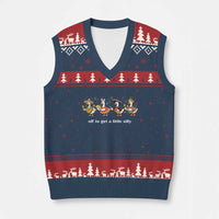 Funny Silly Goose Cinco De Mayo V-Neck Knit Sweater Vest Off To Get A Little Silly
