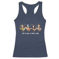 Funny Silly Goose Cinco De Mayo Racerback Tank Top Off To Get A Little Silly