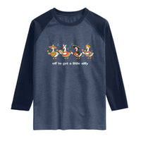 Funny Silly Goose Cinco De Mayo Raglan Shirt Off To Get A Little Silly