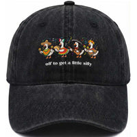 Funny Silly Goose Cinco De Mayo Washed Cotton Baseball Cap Off To Get A Little Silly