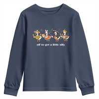 Funny Silly Goose Cinco De Mayo Youth Sweatshirt Off To Get A Little Silly