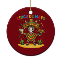 Cinco de Mayo Donkey Mexican Fiesta Ceramic Ornament