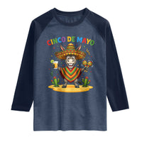 Cinco de Mayo Donkey Mexican Fiesta Raglan Shirt