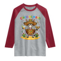 Cinco de Mayo Donkey Mexican Fiesta Raglan Shirt