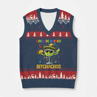Cinco De Drinko Bitchachos V-Neck Knit Sweater Vest Funny Margarita Cinco De Mayo Mexican Fiesta