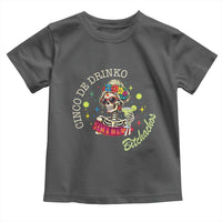 Cinco De Drinko Bitchachos Toddler T Shirt Funny Skeleton Drinking Margarita Fiesta Party