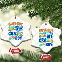 Cute But A Little Bit Crabby Ceramic Ornament Beach Crab Summer Vacation