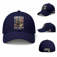 250 Years America Anniversary Baseball Cap Vintage President Playing Guitar 4th of July