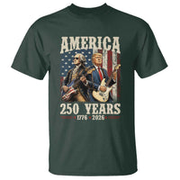 250 Years America Anniversary T Shirt Vintage President Playing Guitar 4th of July