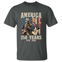 250 Years America Anniversary T Shirt Vintage President Playing Guitar 4th of July