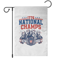 1776 National Champs Garden Flag Funny Founding Fathers Sunglasses Patriotic 4th of July
