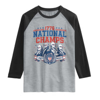 1776 National Champs Raglan Shirt Funny Founding Fathers Sunglasses Patriotic 4th of July