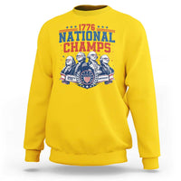 1776 National Champs Sweatshirt Funny Founding Fathers Sunglasses Patriotic 4th of July