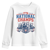 1776 National Champs Youth Sweatshirt Funny Founding Fathers Sunglasses Patriotic 4th of July