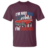 I'm Not Old I'm Classic T Shirt American Classic Collector Car US Flag