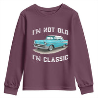 I'm Not Old I'm Classic Youth Sweatshirt Vintage 1957 Turquoise Classic Car