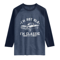 I'm Not Old I'm Classic Raglan Shirt Vintage 1963 Classic Sports Car