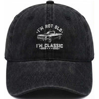 I'm Not Old I'm Classic Washed Cotton Baseball Cap Vintage 1963 Classic Sports Car