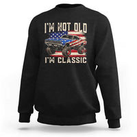 I'm Not Old I'm Classic Sweatshirt Vintage Car American Flag 4th of July