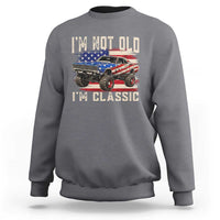 I'm Not Old I'm Classic Sweatshirt Vintage Car American Flag 4th of July