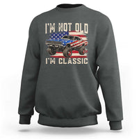 I'm Not Old I'm Classic Sweatshirt Vintage Car American Flag 4th of July