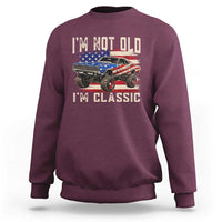 I'm Not Old I'm Classic Sweatshirt Vintage Car American Flag 4th of July